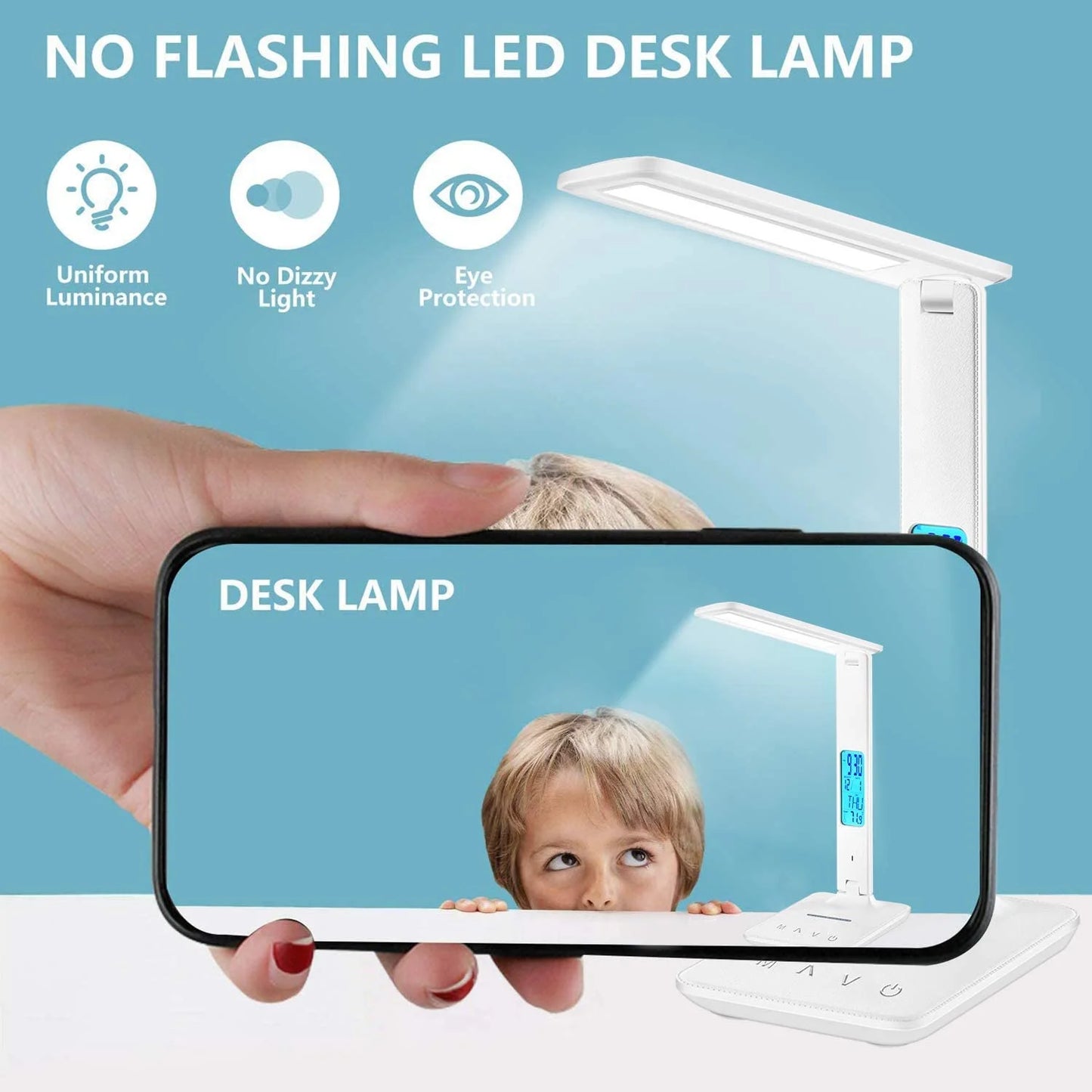 LED Wireless Charger Adjustable Foldable Desk Lamp