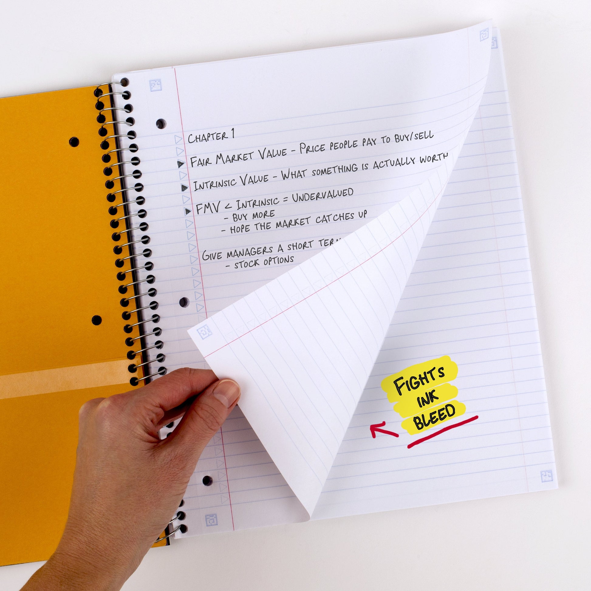 Spiral Notebook plus Study App 3 Subject College Ruled 8 12 X 11 Black