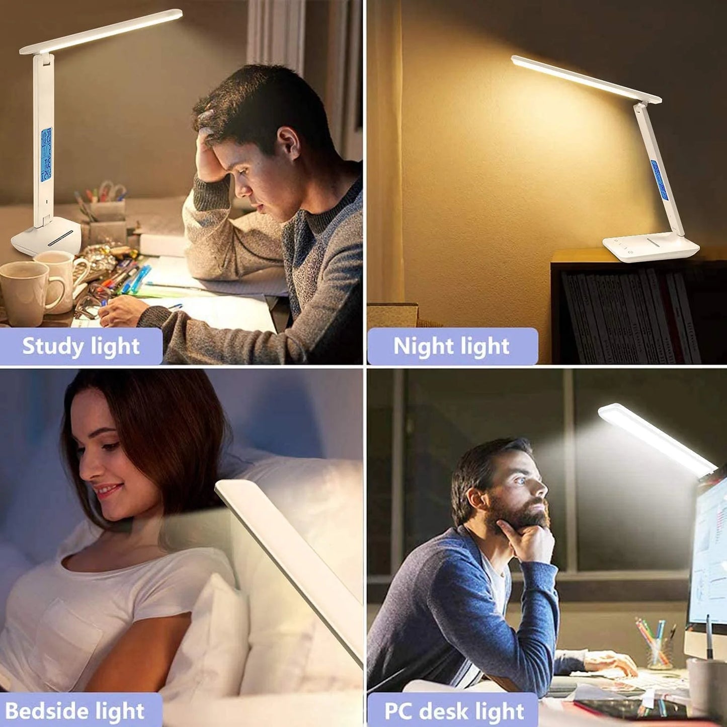 LED Wireless Charger Adjustable Foldable Desk Lamp