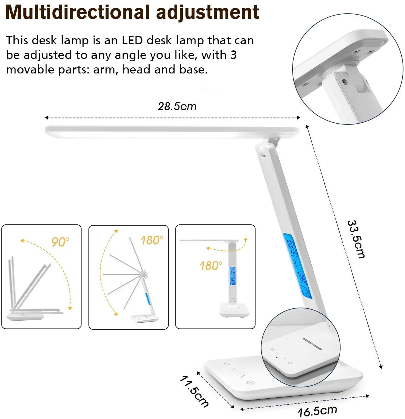 LED Wireless Charger Adjustable Foldable Desk Lamp