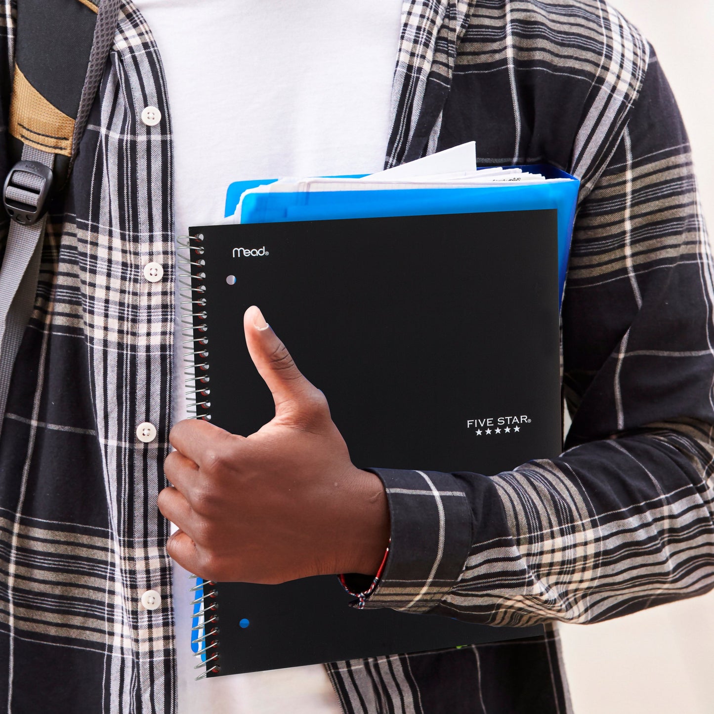 Spiral Notebook plus Study App 3 Subject College Ruled 8 12 X 11 Black