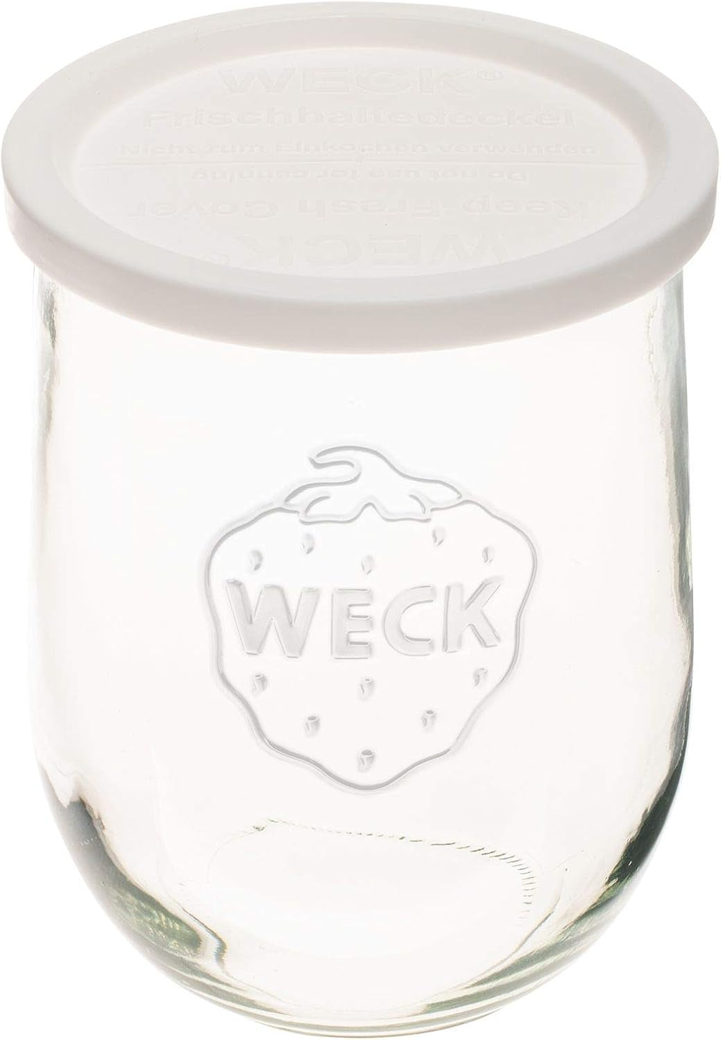 WECK - 745 Weck Tulip Jar 1 Liter - Sour Dough Starter Jars - Large Glass Jar for Sourdough - Tulip Jar with Wide Mouth - Suitable for Canning and Storage - (1 Jar, Glass Lid, Cork Lid, & Keep Fresh Lid)