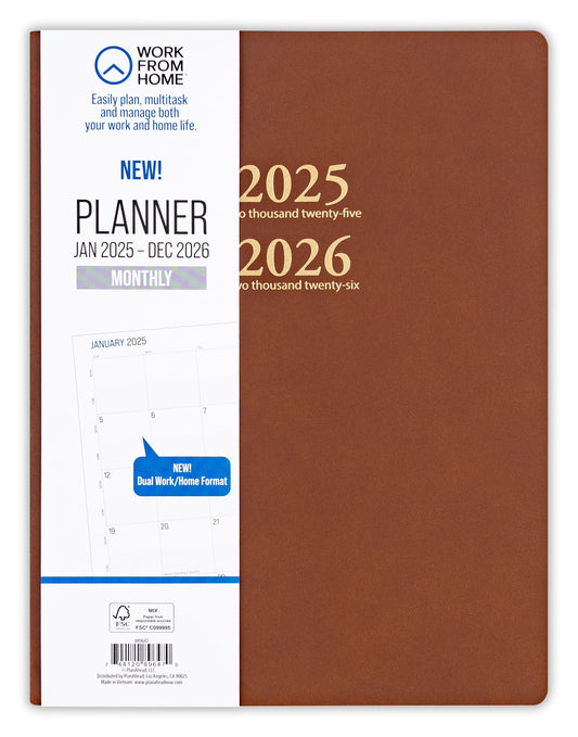 January 2025 - December 2026 Monthly Dated Planner (8.5"X 11")