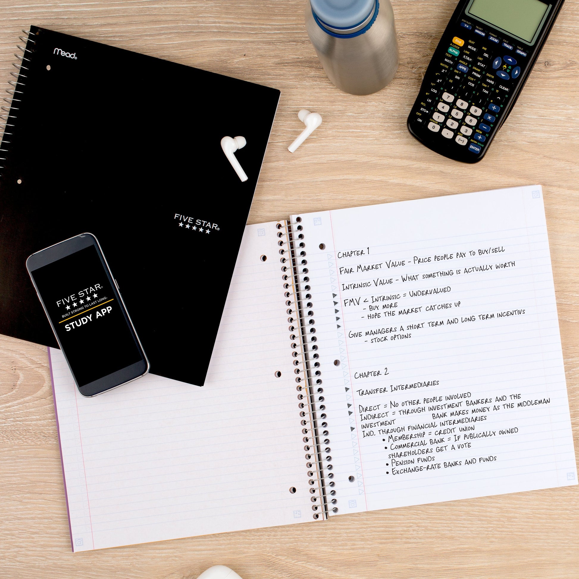 Spiral Notebook plus Study App 3 Subject College Ruled 8 12 X 11 Black