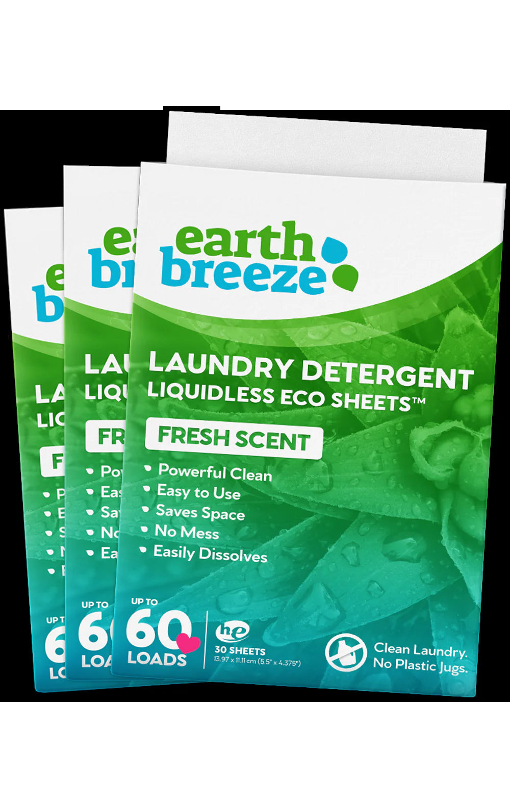 Laundry Detergent Eco Sheets - 60 Loads