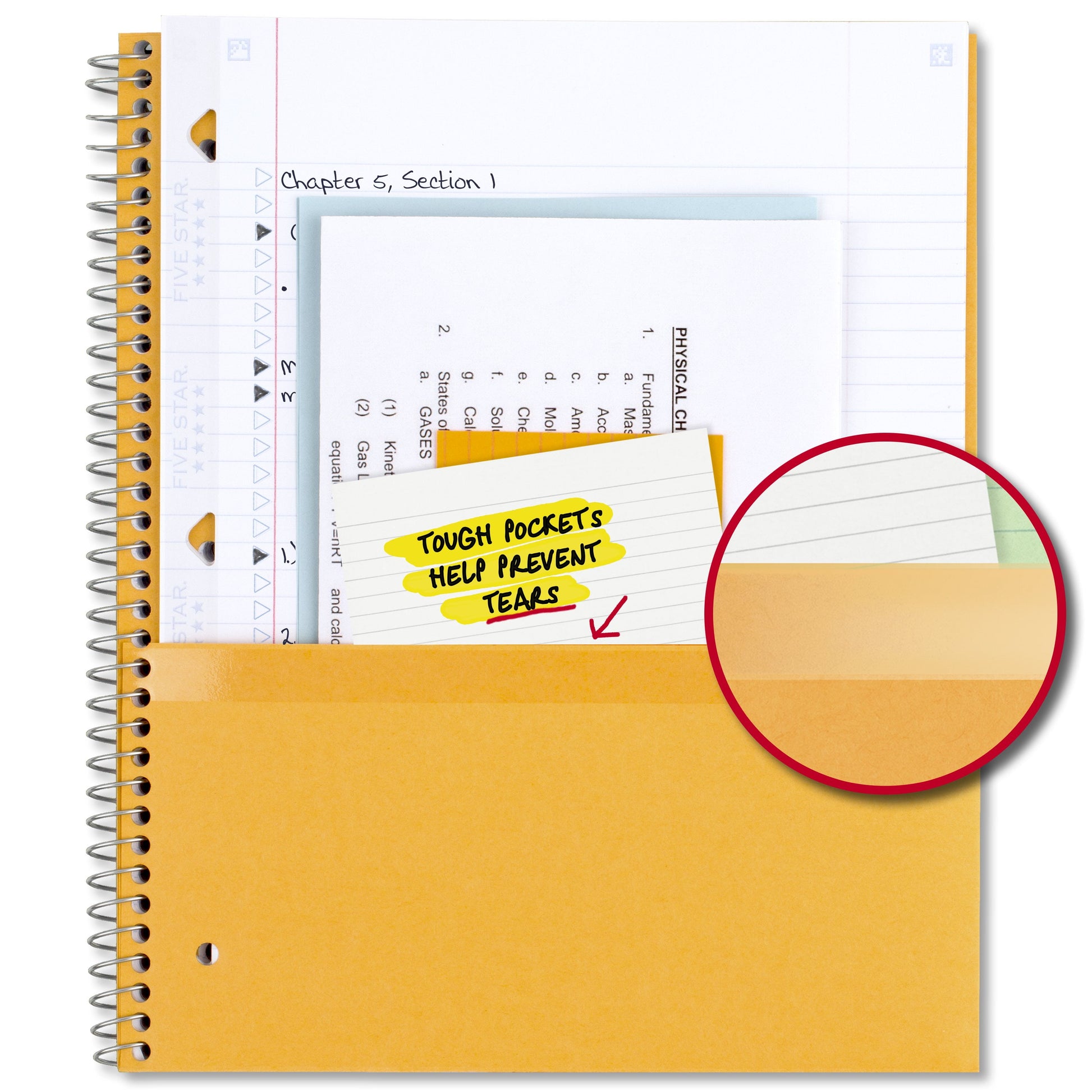 Spiral Notebook plus Study App 3 Subject College Ruled 8 12 X 11 Black
