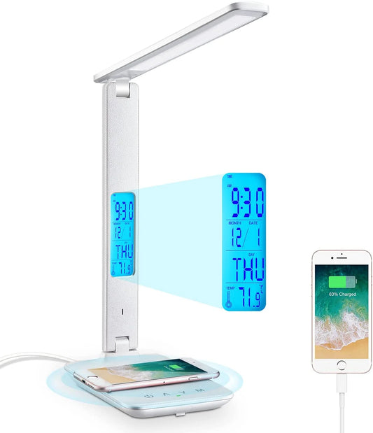 LED Wireless Charger Adjustable Foldable Desk Lamp