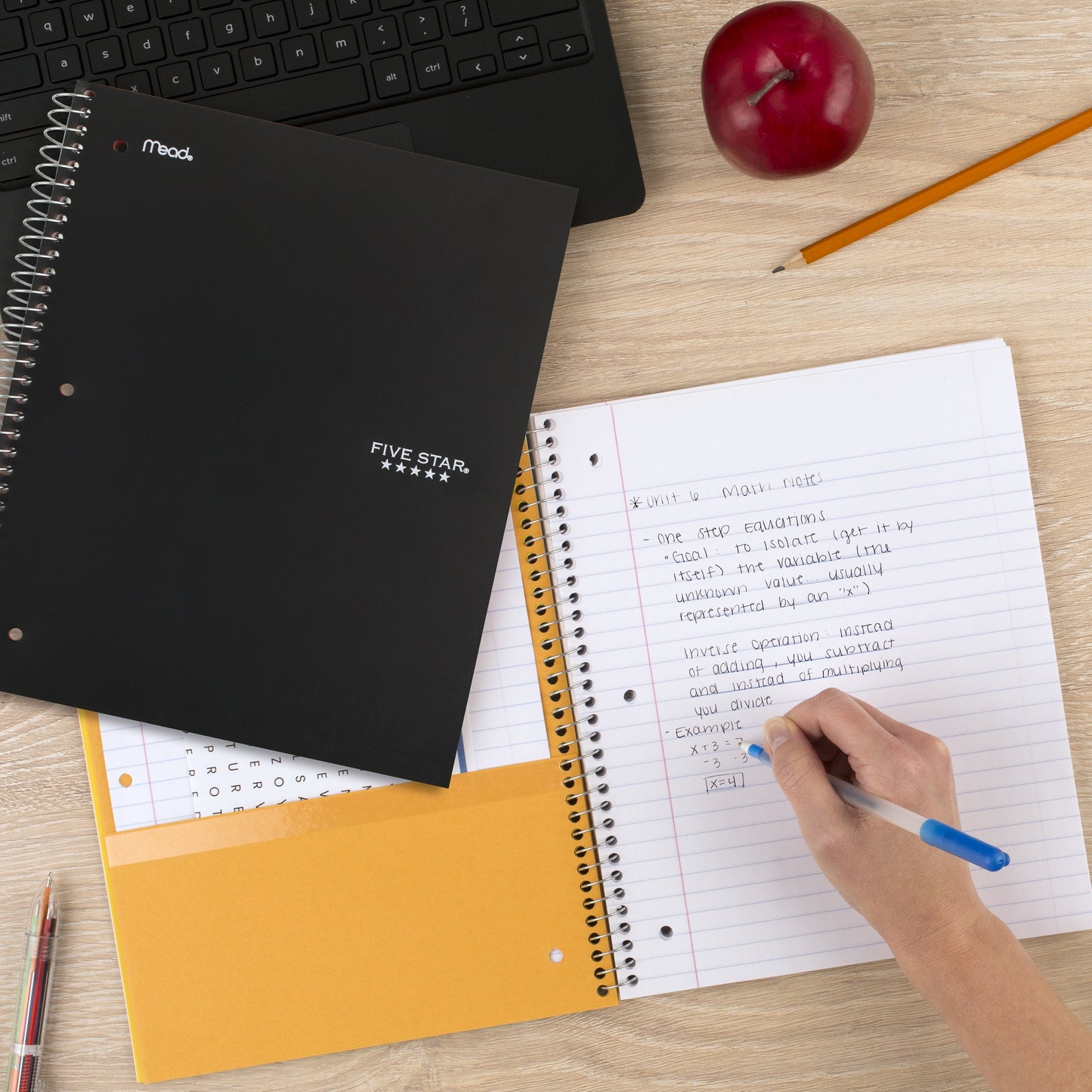 (2 Pack)  Wirebound Notebook plus Study App, 1 Subject, College Ruled, Black (820002A-WMT)